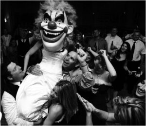 clown bride funny wedding photos