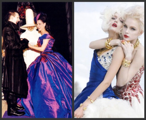 dita-von-teese-and-alexander-mcqueen-purple-wedding-dresses dita-von-teese-and-alexander-mcqueen-purple-wedding-dresses