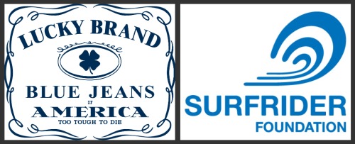 Lucky Brand logo and Surfrider Foundation logo Lucky Brand logo and Surfrider Foundation logo